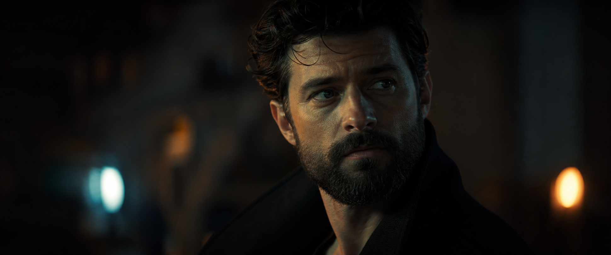 Fotogramma cinematografico con color grading teal e arancio